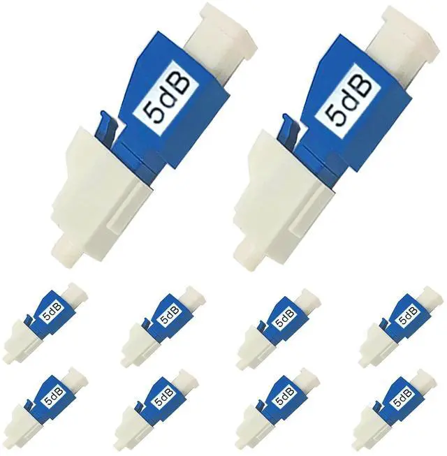 Main image of GwliUni 10Pcs LC Fiber Optic attenuator, Fiber Signal Attenuation Converter, LC Inserts Connector Single Mode (LC-UPC, 5dB)