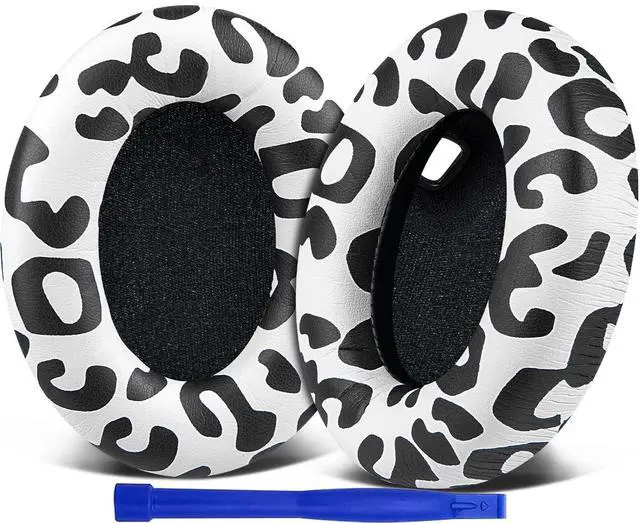 Main image of SOULWIT Replacement Earpads for Sony WH-1000XM4 (WH1000XM4) Headphones, Ear Pads Cushions with Noise Isolation Foam, Added Thickness, Without Affecting Sensor - Snow Leopard