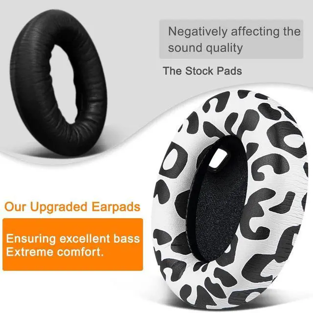 Alt view image 4 of 4 - SOULWIT Replacement Earpads for Sony WH-1000XM4 (WH1000XM4) Headphones, Ear Pads Cushions with Noise Isolation Foam, Added Thickness, Without Affecting Sensor - Snow Leopard