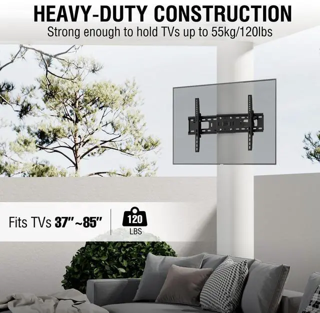 Alt view image 2 of 5 - ZeboZap 37"85" TVs ^^ Outdoor Tilt TV Mount Fits Pillars & Poles, Weatherproof No Drill Gazebo & Pergola TV Mount, VESA 600x400, Holds 120 lbs
