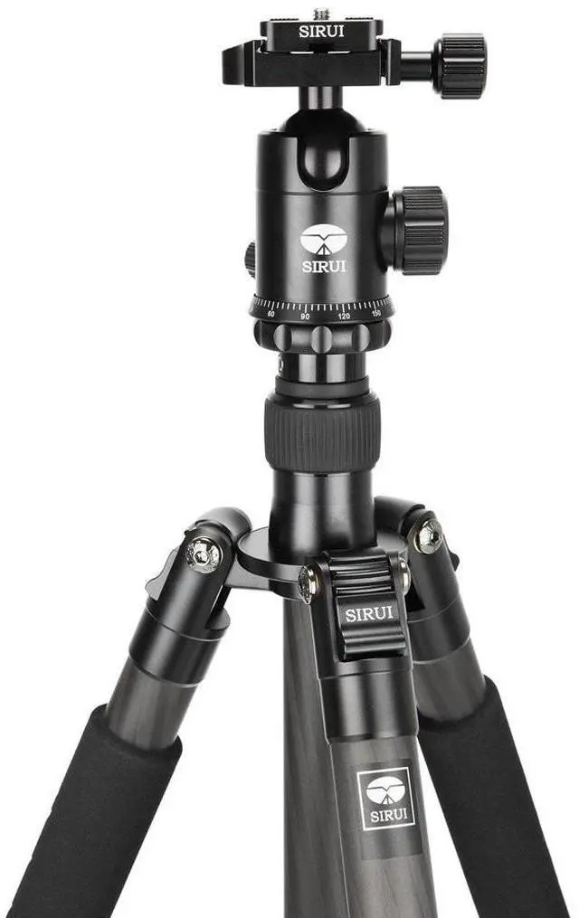 Alt view image 2 of 5 - Sirui ET-2204 Carbon Fiber Tripod with E-20 Ball Head - Maximum Height 57.1 inches, Maximum Load 26.5 lbs
