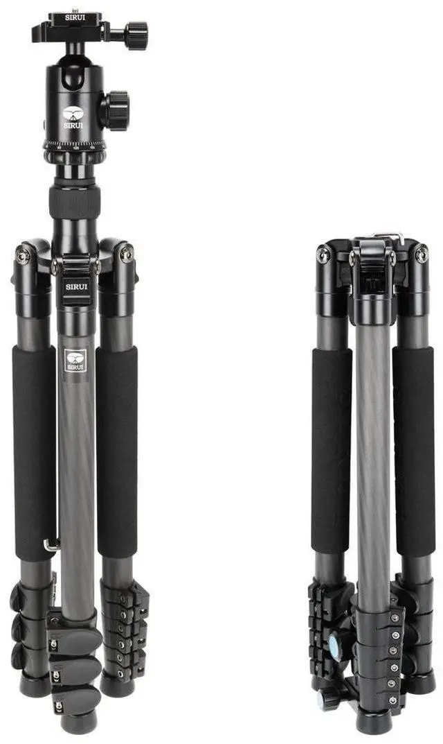 Alt view image 3 of 5 - Sirui ET-2204 Carbon Fiber Tripod with E-20 Ball Head - Maximum Height 57.1 inches, Maximum Load 26.5 lbs