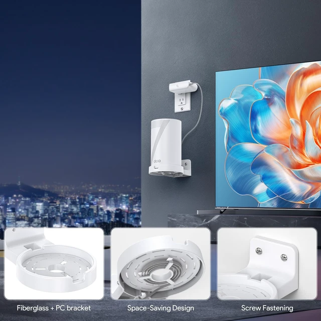 Alt view image 3 of 5 - XLTTYWL Wall Mount for TP-Link Deco WiFi 7 & 6E Mesh Router, 3-Pack
