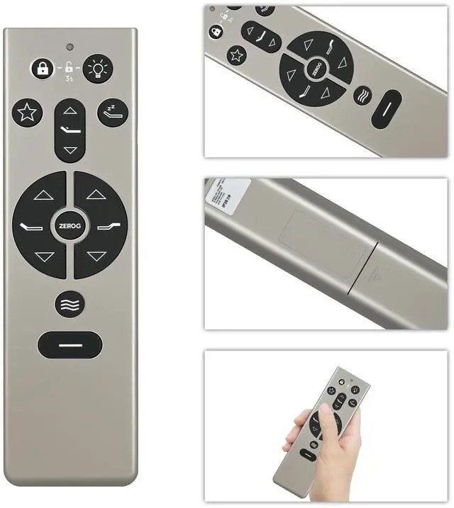 Alt view image 4 of 5 - PZL Replacement RF396B Remote Control fit for Tempur Pedic, for Tempur Ergo, for Keeson JLDK.111.13.01 Adjustable Bed