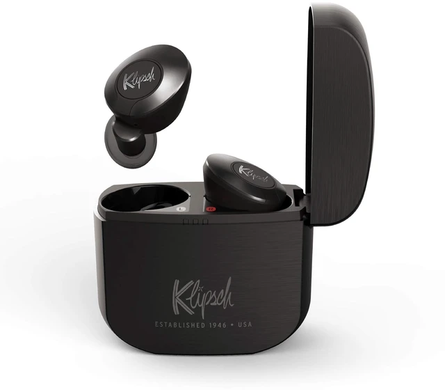 Main image of Klipsch T5 II True Wireless Bluetooth 5.0 Earphones in Gunmetal with Transparency Mode, Beamforming Mics, Best Fitting Ear Tips, and 32 Hours of Battery Life in a Slim Charging Case