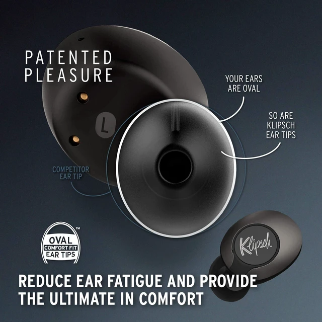 Alt view image 3 of 5 - Klipsch T5 II True Wireless Bluetooth 5.0 Earphones in Gunmetal with Transparency Mode, Beamforming Mics, Best Fitting Ear Tips, and 32 Hours of Battery Life in a Slim Charging Case