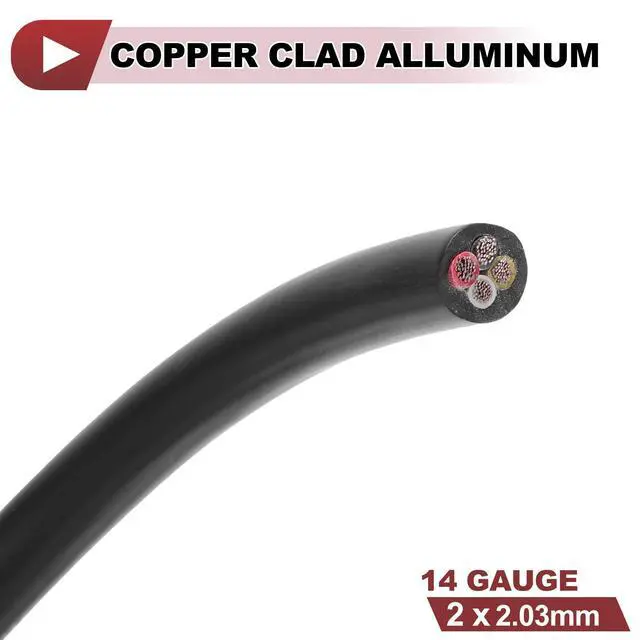 Alt view image 4 of 5 - HEROFFIX 1 Pcs Ground Wire Fully Insulated& Soft Touch Jacket Power Wire 15m Black TC 14AWG 4 Conductor