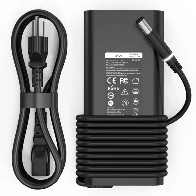 Main image of QIOUZW 240W 180W Laptop Charger for Dell Alienware 13 15 17 R1 R2 R3 R4 X51 M17 M15 M17X M18X,Dell Precision 17 7710 7730 7670 7780 7770 M6500 M6700 M6800 Computer AC Adapter Power Cord