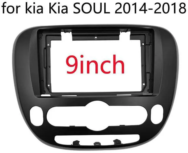 Alt view image 3 of 4 - Fits for Kia Soul 2014-2018 Car Radio Stereo Fascia Frame Double DIN 9 inch Dash Installation Mounting Kit