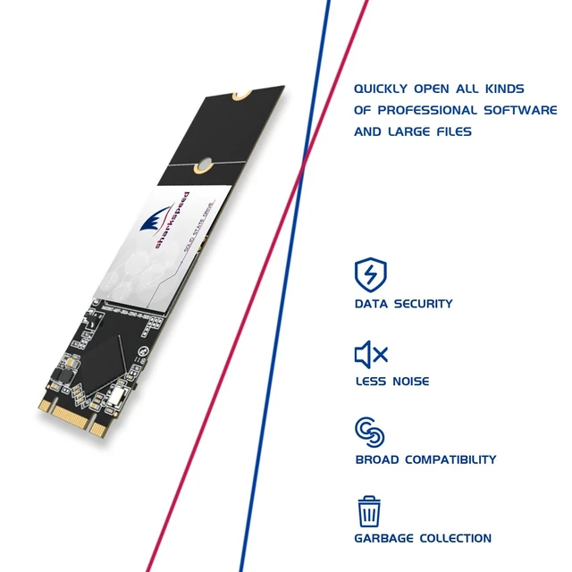 Alt view image 2 of 5 - S SHARKSPEED SSD M.2 2280 64GB NGFF 3D NAND SATA III 6 Gb/s,Internal Solid State Drive for Notebooks Desktop PC (M.2 2280 64GB)