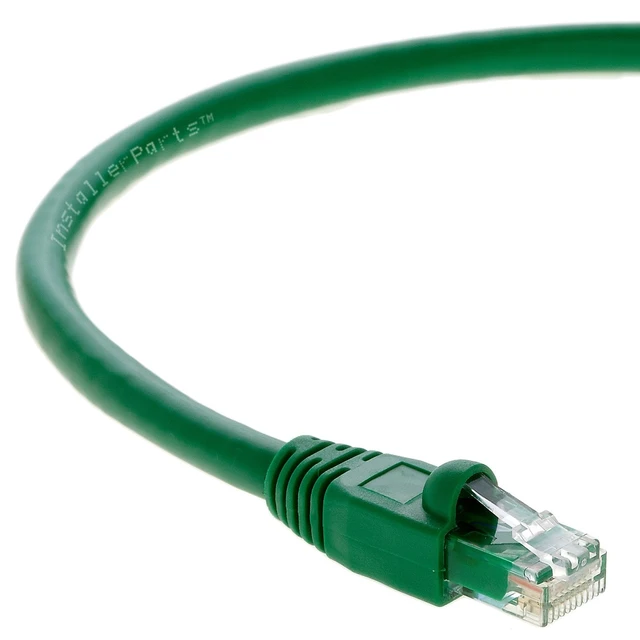 Alt view image 4 of 4 - InstallerParts (10 Pack Ethernet Cable CAT6A Cable UTP Booted 3 FT - Green - Professional Series - 10Gigabit/Sec Network/High Speed Internet Cable, 550MHZ