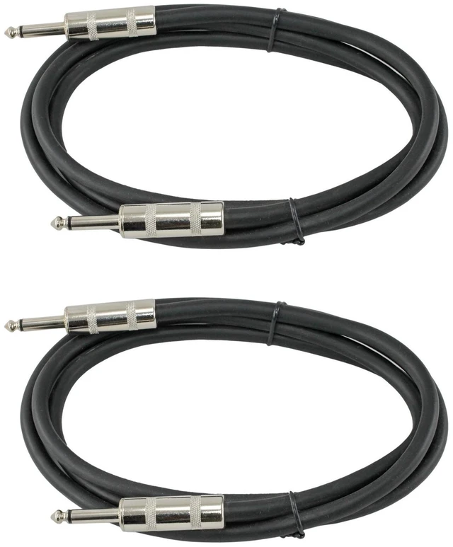 Main image of MCSPROAUDIO 12 Gauge Speaker Cables 2 Cable Pack (10ft, 1/4" to 1/4")