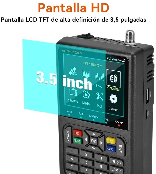 Alt view image 3 of 5 - GTMEDIA V8 Finder2 Satellite Finder Meter, DVB-S/S2/S2X,4000mAh