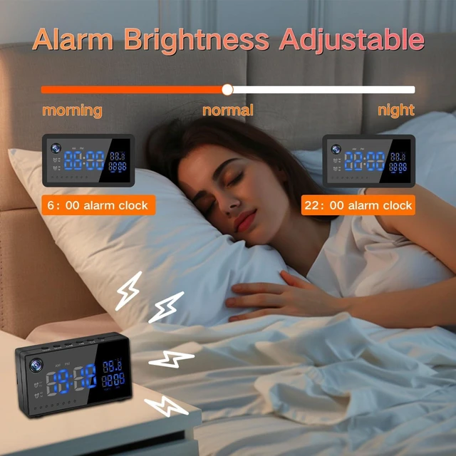 Alt view image 4 of 5 - isekurity WiFi Security Hidden Camera 1080P Alarm Clock Spy Camera-No Sound