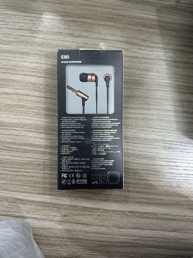 Alt view image 4 of 5 - SoundMAGIC E80 Wired Earbuds, No Mic, Wide Soundstage, 3.5mm Jack, Gold