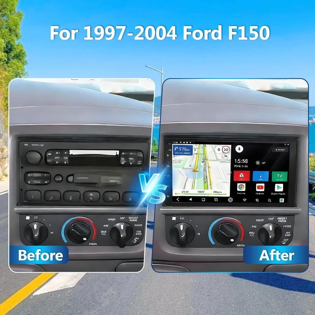 Alt view image 2 of 5 - 7 Inch Car Stereo Upgrade for 1997-2004 Ford F150 w/CarPlay & Android Auto