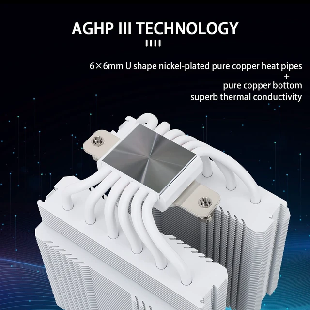 Alt view image 2 of 5 - Thermalright TR Peerless Assassin 120 SE White ARGB CPU Cooler, 6 Heat Pipes AGHP Technology, Dual 120mm PWM Fans, 1550RPM Speed, for AMD:AM4 AM5/Intel LGA 1700/1150/1151/1200,PC Cool