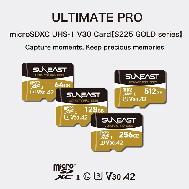 Alt view image 5 of 5 - SUNEAST 128GB microSDXC Memory Card for Drones and Action Cameras