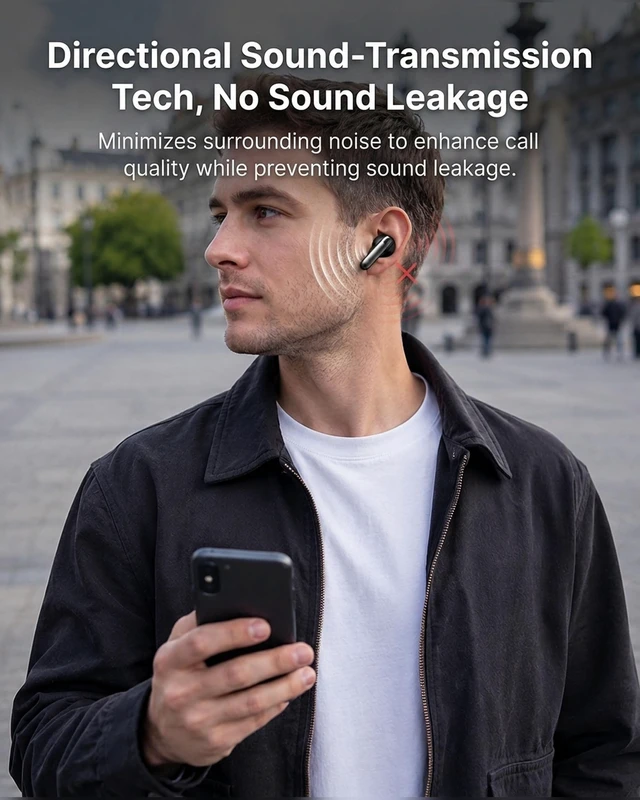 Alt view image 5 of 5 - Cyberix Noise Cancelling Wireless Earbuds, 45dB ANC, 6-Mic ENC Calls