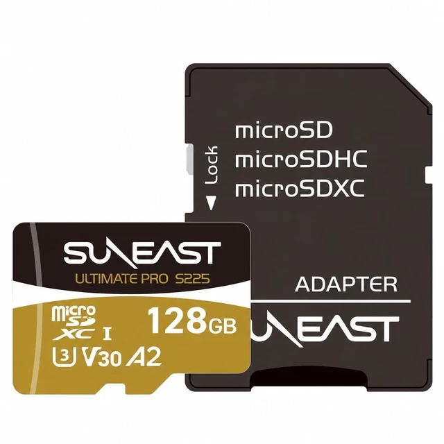 Alt view image 2 of 5 - SUNEAST 128GB microSDXC Memory Card for Drones and Action Cameras