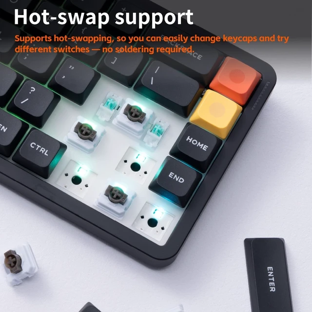 Alt view image 4 of 5 - nuphy Air65 V3 Wireless Mechanical Keyboard with Multifunctional knob