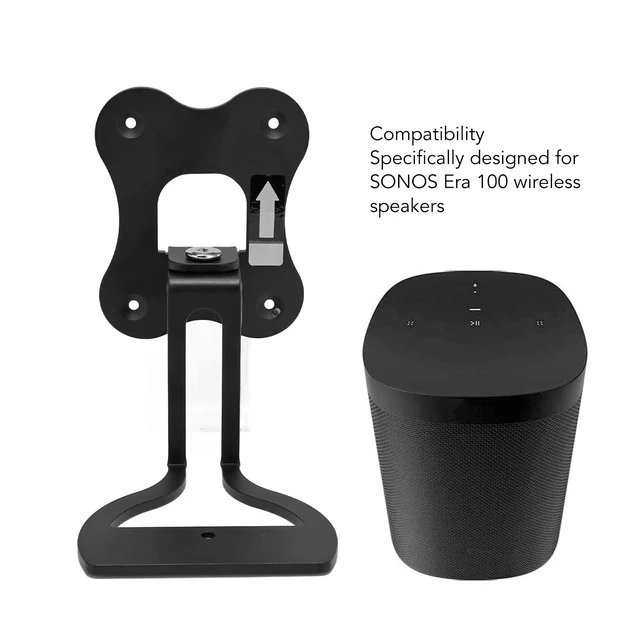 Alt view image 3 of 5 - Julihai Speaker Wall Mount Bracket Thicken Metal Rotatable Stable Space Saving Wireless Speaker Accessory for Black