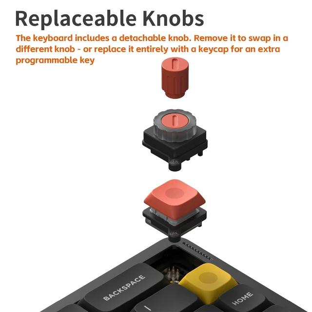 Alt view image 5 of 5 - nuphy Air65 V3 Wireless Mechanical Keyboard with Multifunctional knob