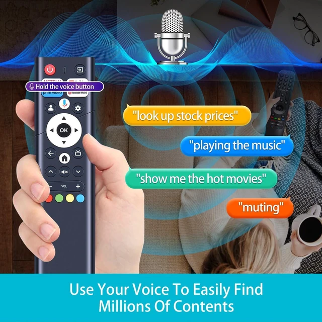 Alt view image 5 of 5 - MOVHEIYL Replacement Voice Remote Control for Motorola DLED Smart Google TV