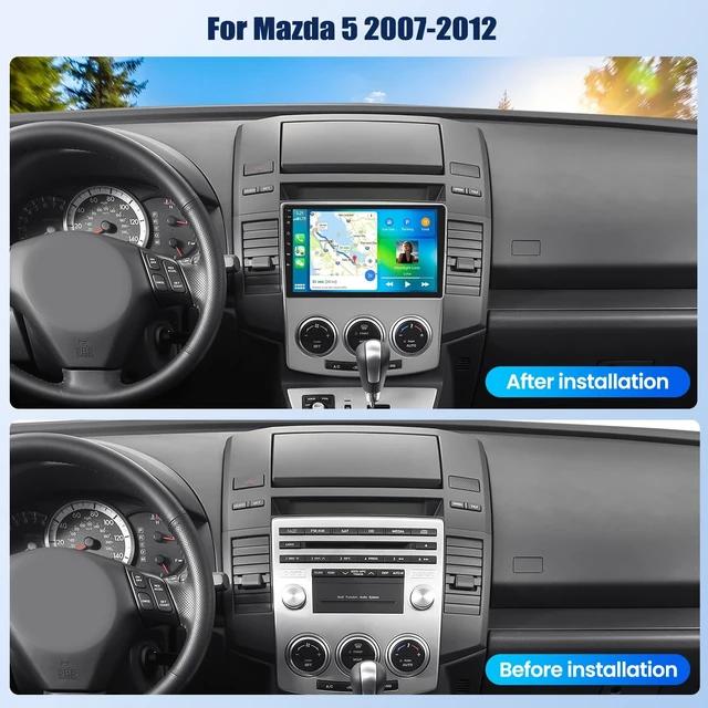 Alt view image 2 of 5 - Car Radio for Mazda 5 2007-2012 with Wireless CarPlay Android Auto