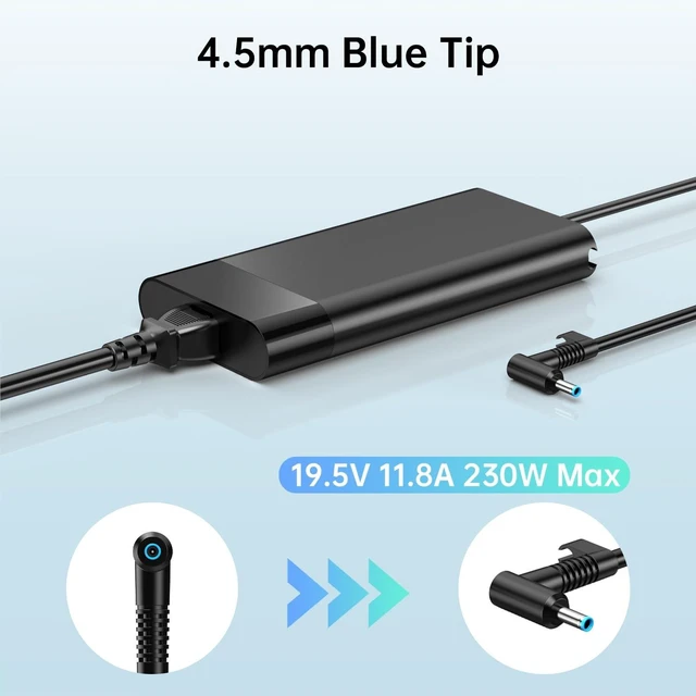 Alt view image 2 of 5 - Dongerdi 230W Laptop Charger Compatible with HP Victus 15 16, Omen/Pavilion Gaming 15 17, ZBook Fury 16 G8 G9 G10 G11 Power Adapter Supply Cord TPN-LA10 M35733-001 M41303-001 M85389-001 M85389-003