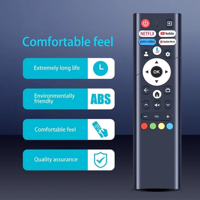 Alt view image 3 of 5 - MOVHEIYL Replacement Voice Remote Control for Motorola DLED Smart Google TV