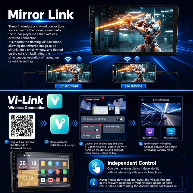 Alt view image 5 of 5 - Car Radio for Mazda 5 2007-2012 with Wireless CarPlay Android Auto