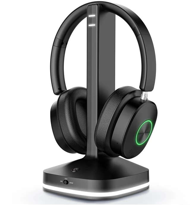 Main image of Earbay Wireless Headphones for TV, TV Headphones, Headphone for TV, NoDelay OverEar Wireless Headset for Seniors, 3 Audio Modes, with Transmitter Charging Base, Gifts for Parents/Elderly