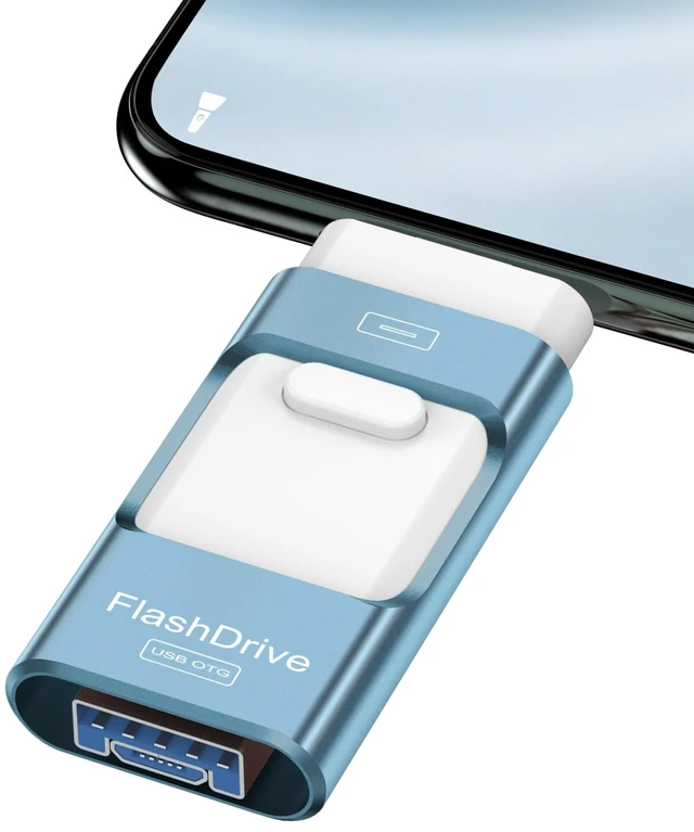 Main image of 512GB Flash Drive for Phone Photo Stick,Thumb Drive USB Stick High Speed Transfer USB Drives External Picture Video Storage Memory Expansion for Phone/Pad/PC (Titanium Blue)