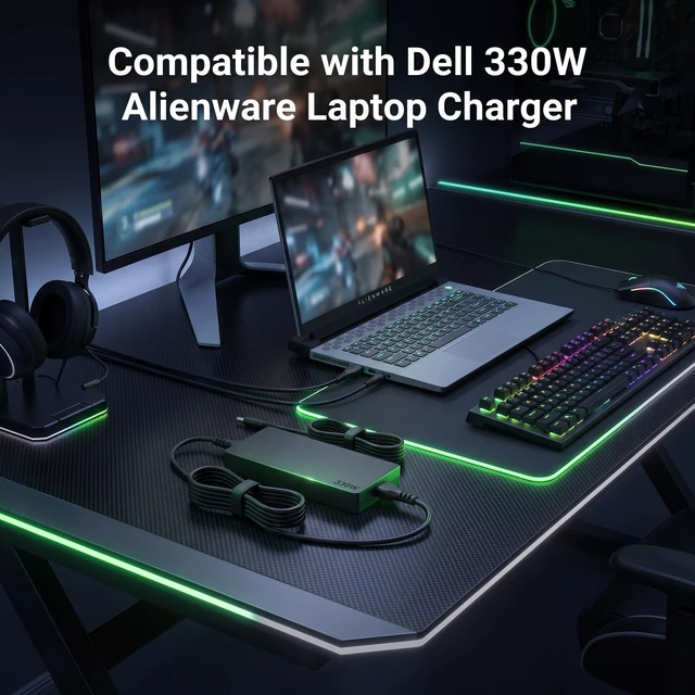 Alt view image 2 of 5 - FSJTD 330W 7.4mm Tip Laptop Charger, Compatible with Dell Alienware Series