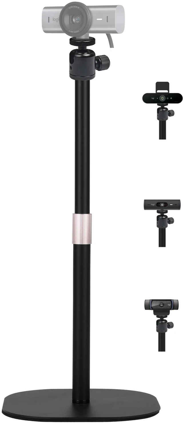 Main image of AYIZON Heavy Duty Webcam-Stand, Tabletop Webcam-Tripod Holder Compatible with Logitech MX-Brio-4K,Brio 4K,Brio 501,C920x,C922x,C930e,C925e Webcams