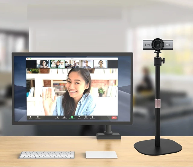 Alt view image 2 of 5 - AYIZON Heavy Duty Webcam-Stand, Tabletop Webcam-Tripod Holder Compatible with Logitech MX-Brio-4K,Brio 4K,Brio 501,C920x,C922x,C930e,C925e Webcams