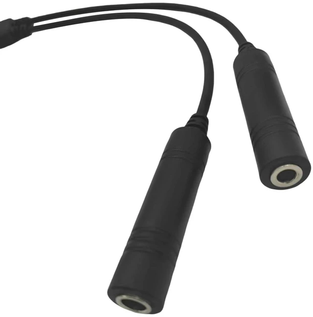 Alt view image 4 of 4 - HELETUL Lemo 6 Pin Male to GA Female Twin Plug, Aviation Headset Switch Adapter for Bose A20 A30 to GA