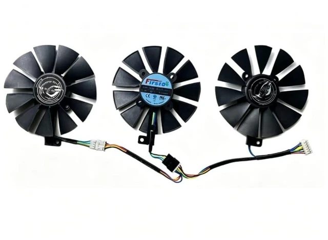 Main image of AKUYAO Full Set 87mm GPU Cooling Fans Replacement for ASUS GTX 980Ti 1060 1070 1070Ti 1080 1080Ti RX480 580 590 (ROG Strix) FDC10U12S9-C FDC10H12S9-C Graphic Card
