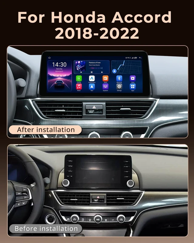 Alt view image 2 of 5 - 8Core Car Radio for Honda Accord 2018-2022