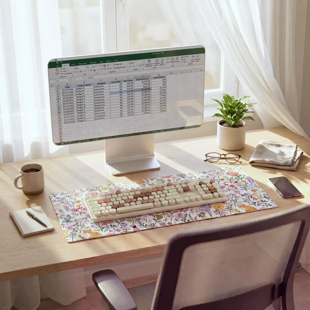 Alt view image 2 of 5 - Wireless Bluetooth Keyboard, Colorful Round Keycaps (Milk-Tea Colorful)