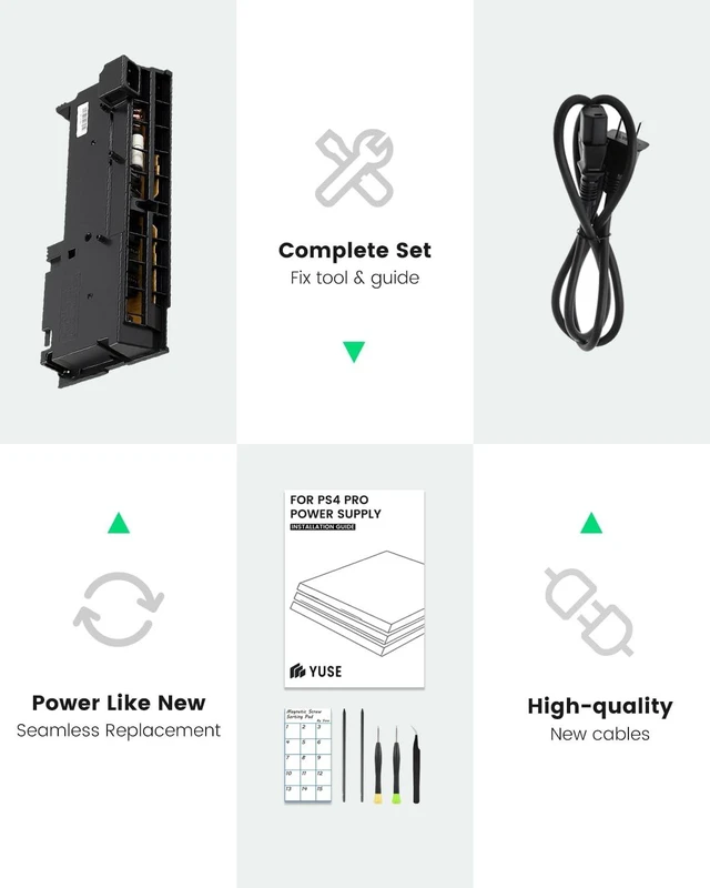 Alt view image 3 of 5 - for PS4 Pro Replacement Power Supply with Repair Tools & Installation Guide