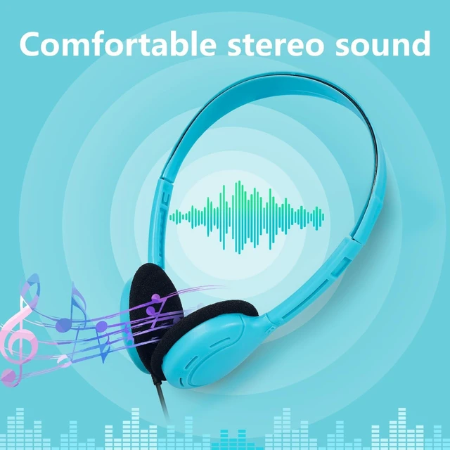 Alt view image 3 of 5 - TJZXGUI 30 Pack Bulk Classroom Headphones for Kids, Wired 3.5mm Multi Color