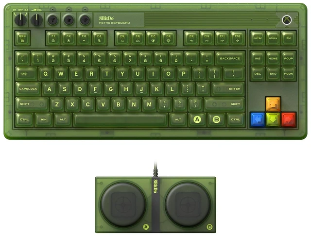 Main image of 8Bitdo Retro 87 Mechanical Keyboard for Windows and Android, Xbox Edition