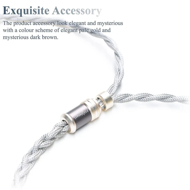 Alt view image 3 of 5 - FSIjiangyi 6N Single Crystal Silver Headphone Cable for SENNHEISER HD 660S2 HD 650 HD 660 S HD 600 4.4mm Balanced Hi-Fi Headphone Audio Upgrade Cable (4.4mm Plug)