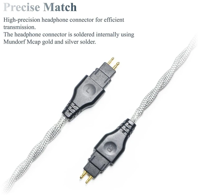 Alt view image 2 of 5 - FSIjiangyi 6N Single Crystal Silver Headphone Cable for SENNHEISER HD 660S2 HD 650 HD 660 S HD 600 4.4mm Balanced Hi-Fi Headphone Audio Upgrade Cable (4.4mm Plug)