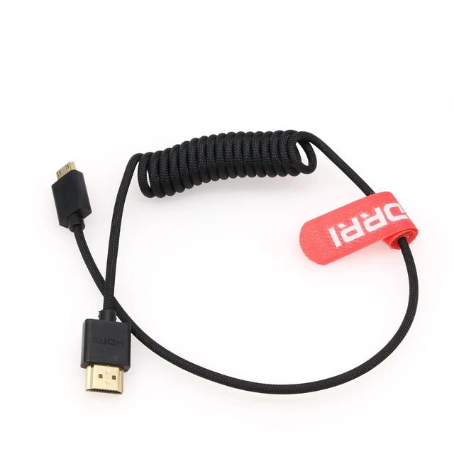 Alt view image 3 of 3 - DRRI High-Speed 8K@60Hz 4K@120Hz Mini HDMI to Full HDMI 2.1 Braided Cable for Sony F55 A7S3 A74 HDR-XR500, Nikon D3200 D810