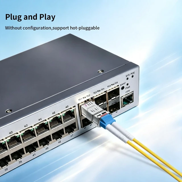 Alt view image 4 of 5 - 10GBASE-ER SFP+ Module 40KM 1550nm Single Mode SFP DDM LC Transceiver 1pc
