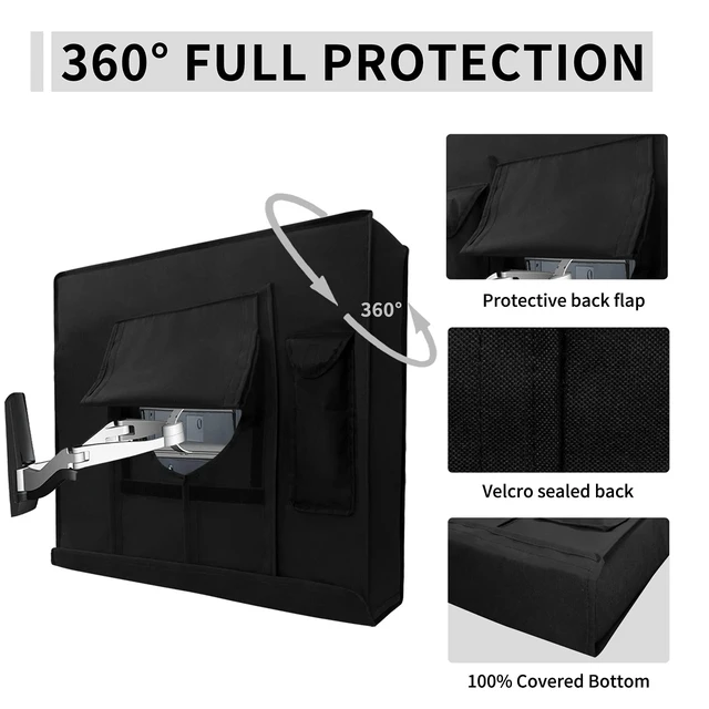 Alt view image 4 of 5 - Easy-Going Outdoor TV Cover for 50 to 52 inch with Openable Front Flap for Watching TV, Convenient Use without Remove, Durable TV Cover with Free Cleaning Cloth