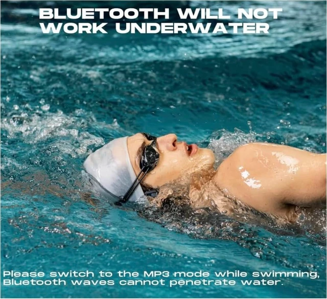 Alt view image 3 of 5 - FlowMotion M1 Pro Waterproof Swimming Headphones with Bluetooth for Sports Fitness Running Underwater Bone Conduction Wireless with USB-C Adapter and Adjustable Strap